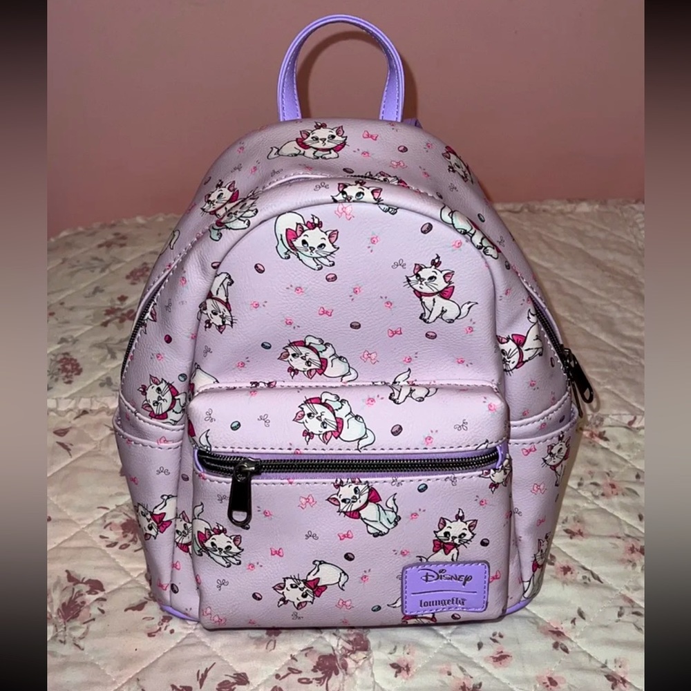 Loungefly: Disney Aristocats Marie Purple Macaroon Loungefly Bag/Backpack/Purse
